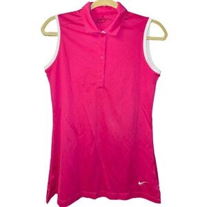 Nike Golf Sleeveless Bright Pink Polo Style Shirt Women’s Size Small​